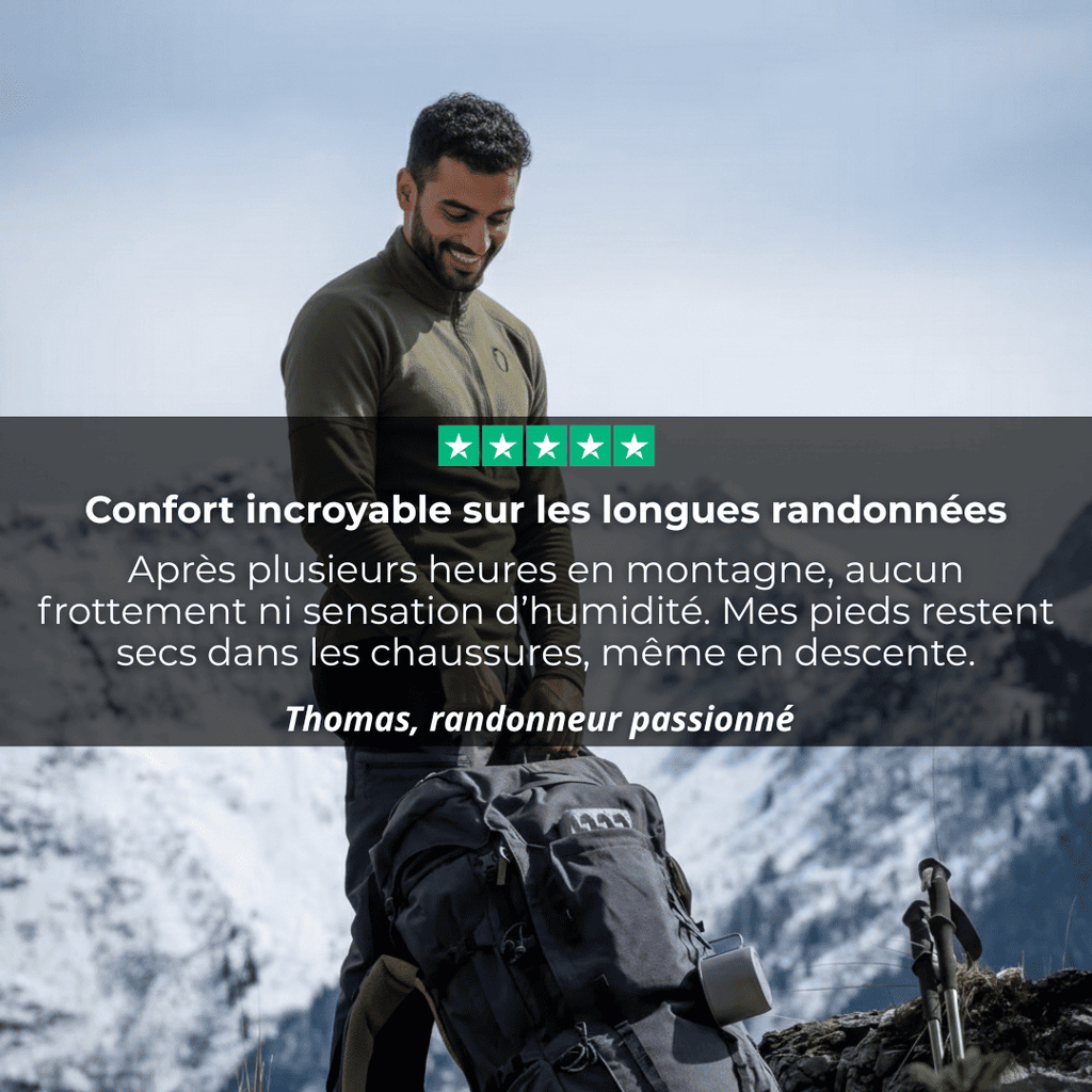 Chaussettes Anti-Ampoules en Laine Mérinos