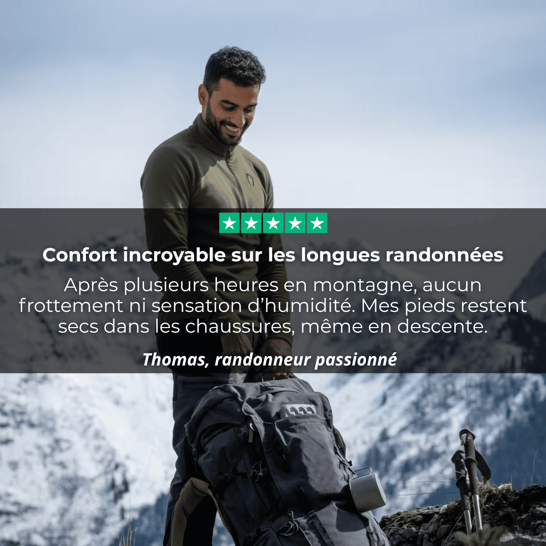 Chaussettes Anti-Ampoules en Laine Mérinos
