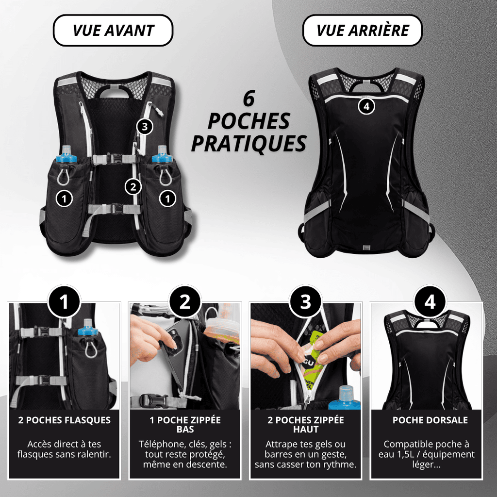 Veste d'hydratation ultra-légère