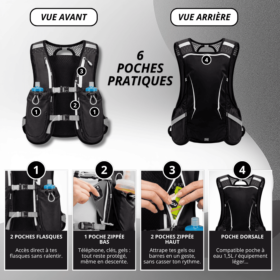 Veste d'hydratation ultra-légère